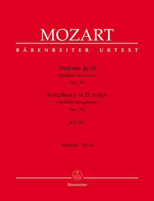 Book cover for Symphony, No. 35 D major, KV 385 'Haffner Symphony'