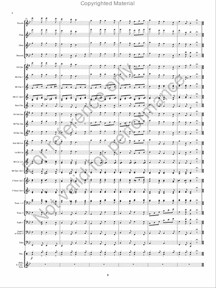 The Pirates of Penzance Concert Band scores gallery preview page 9
