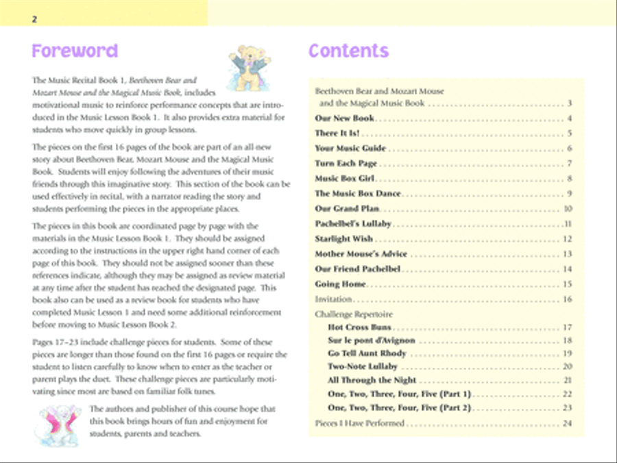 Music for Little Mozarts Recital Book, Book 1 Piano Method scores gallery preview page 2