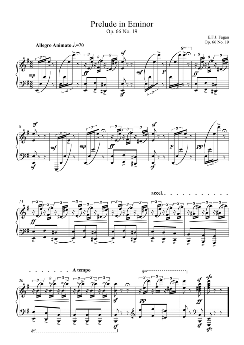 Prelude in E minor Op. 66 No. 19