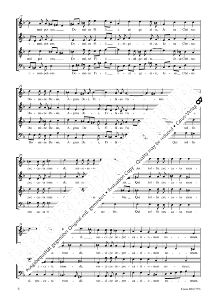 Mass in F major 4-Part scores gallery preview page 7