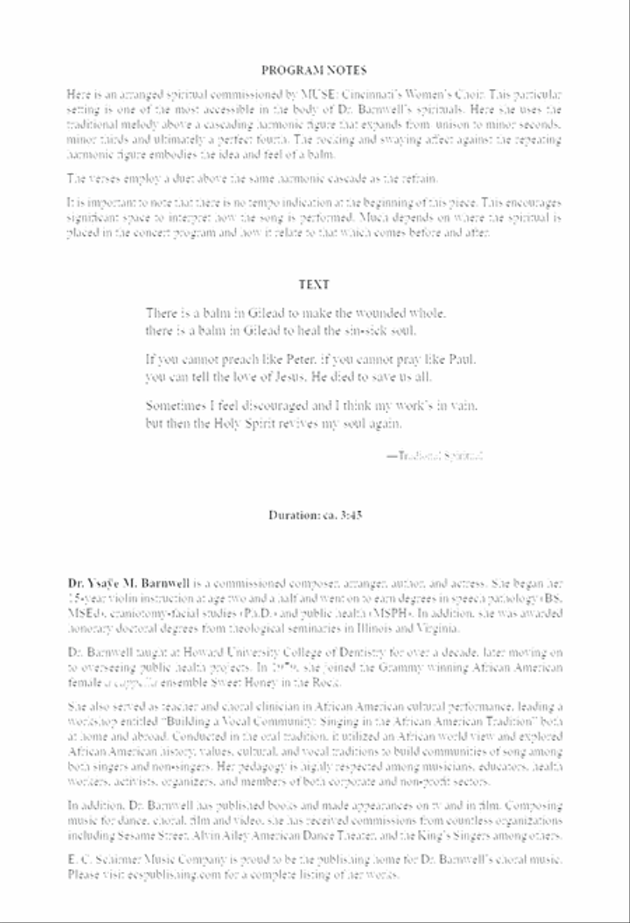 There Is a Balm in Gilead 4-Part scores gallery preview page 2