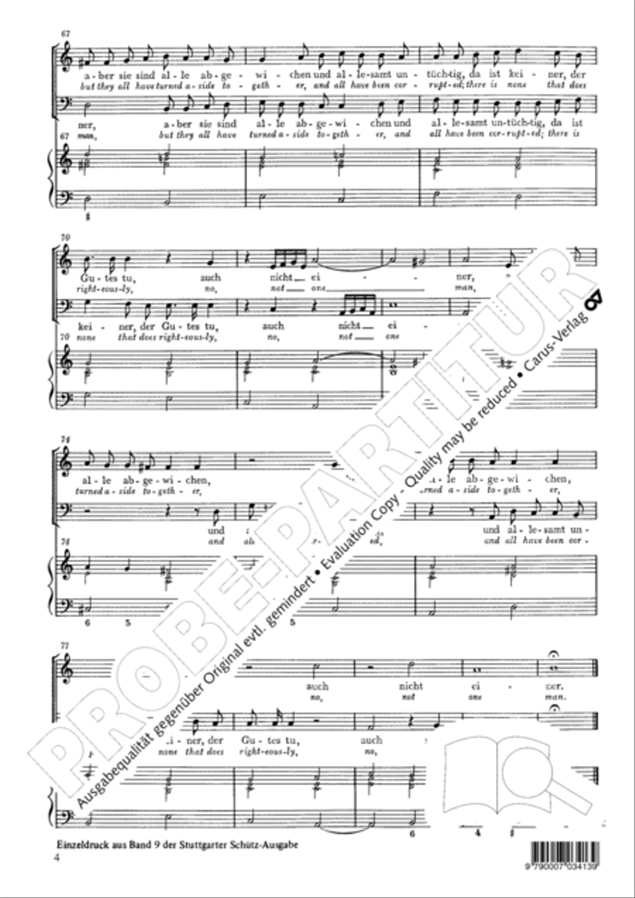 The Lord looks down (Der Herr schauet vom Himmel) Voice scores gallery preview page 9