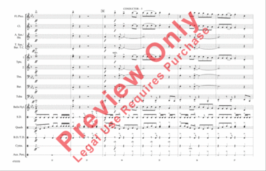 Feel It Still Marching Band scores gallery preview page 6