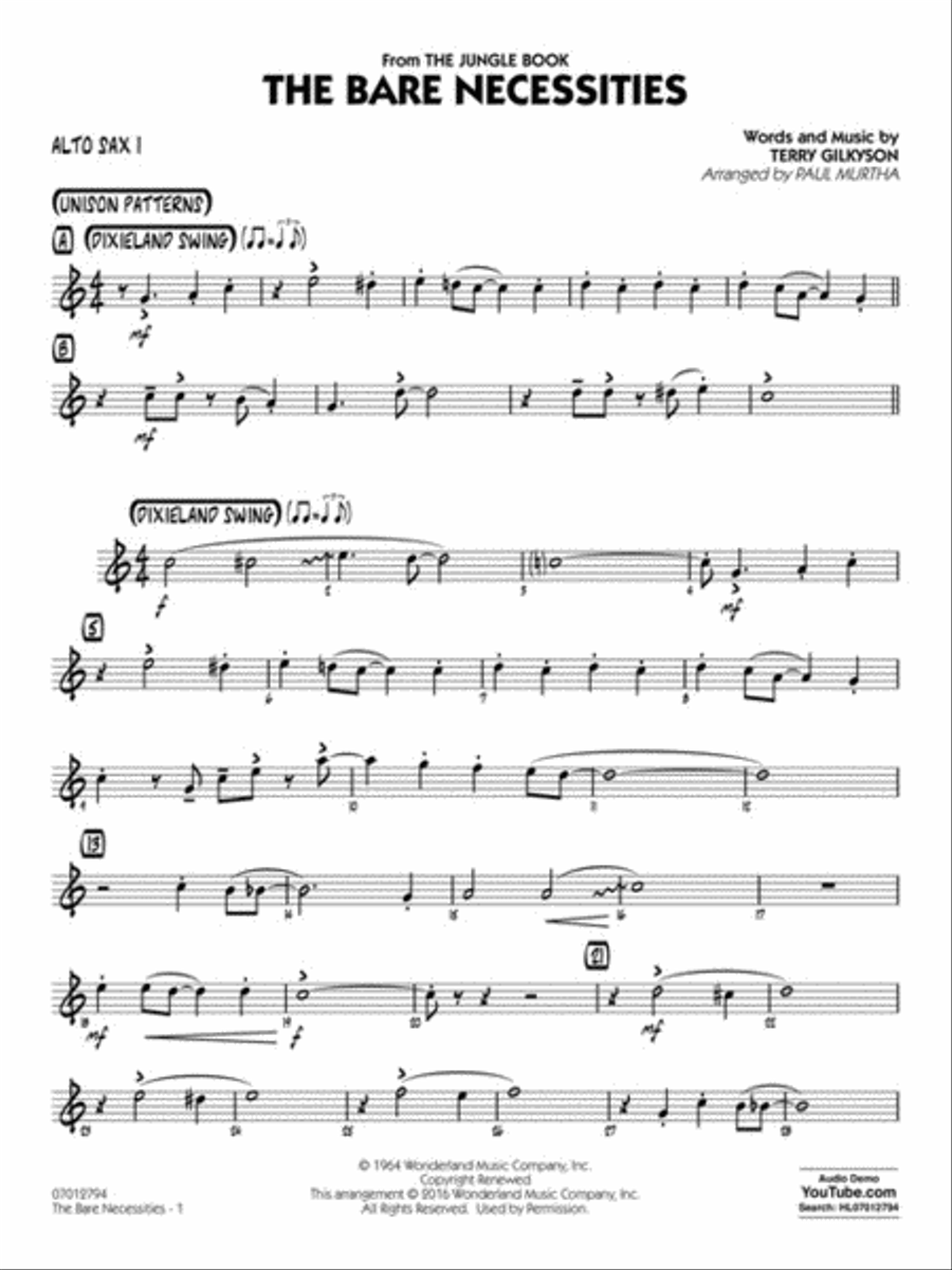 The Bare Necessities (from The Jungle Book) Jazz Ensemble scores gallery preview page 3