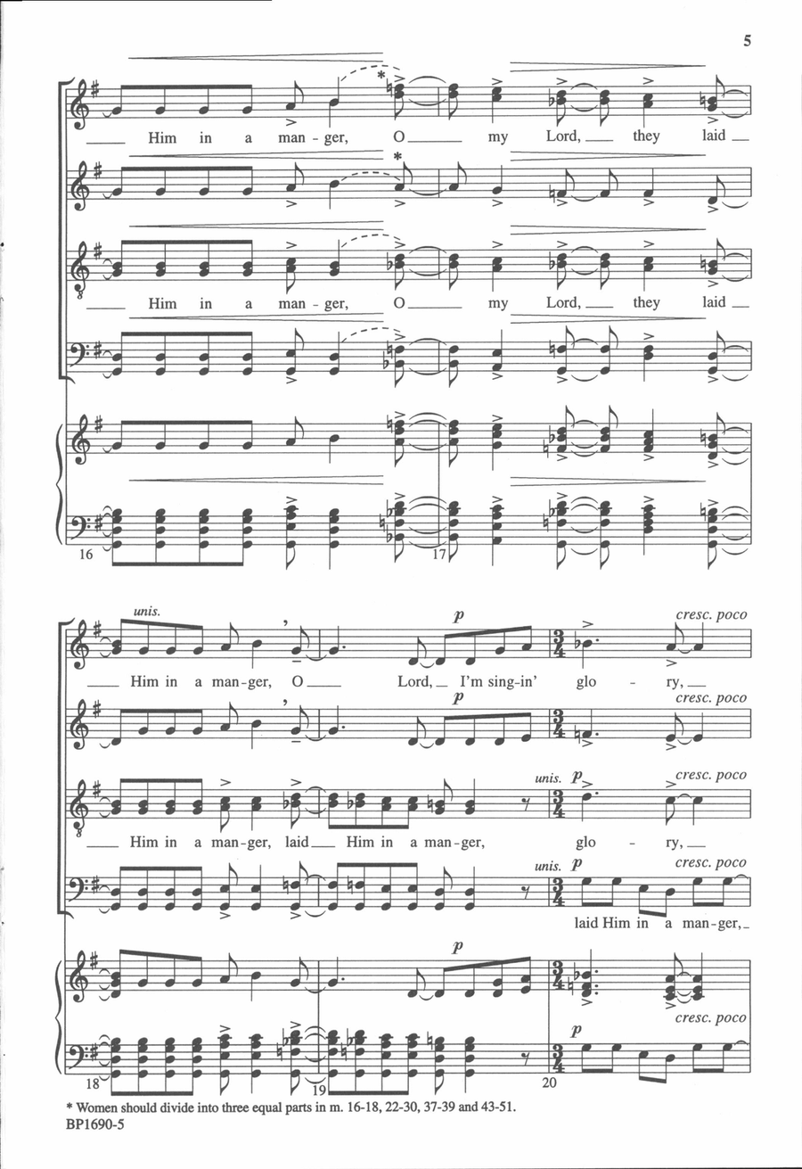 Mary Had a Baby Mary Had a Baby SSAATTBB scores gallery preview page 4