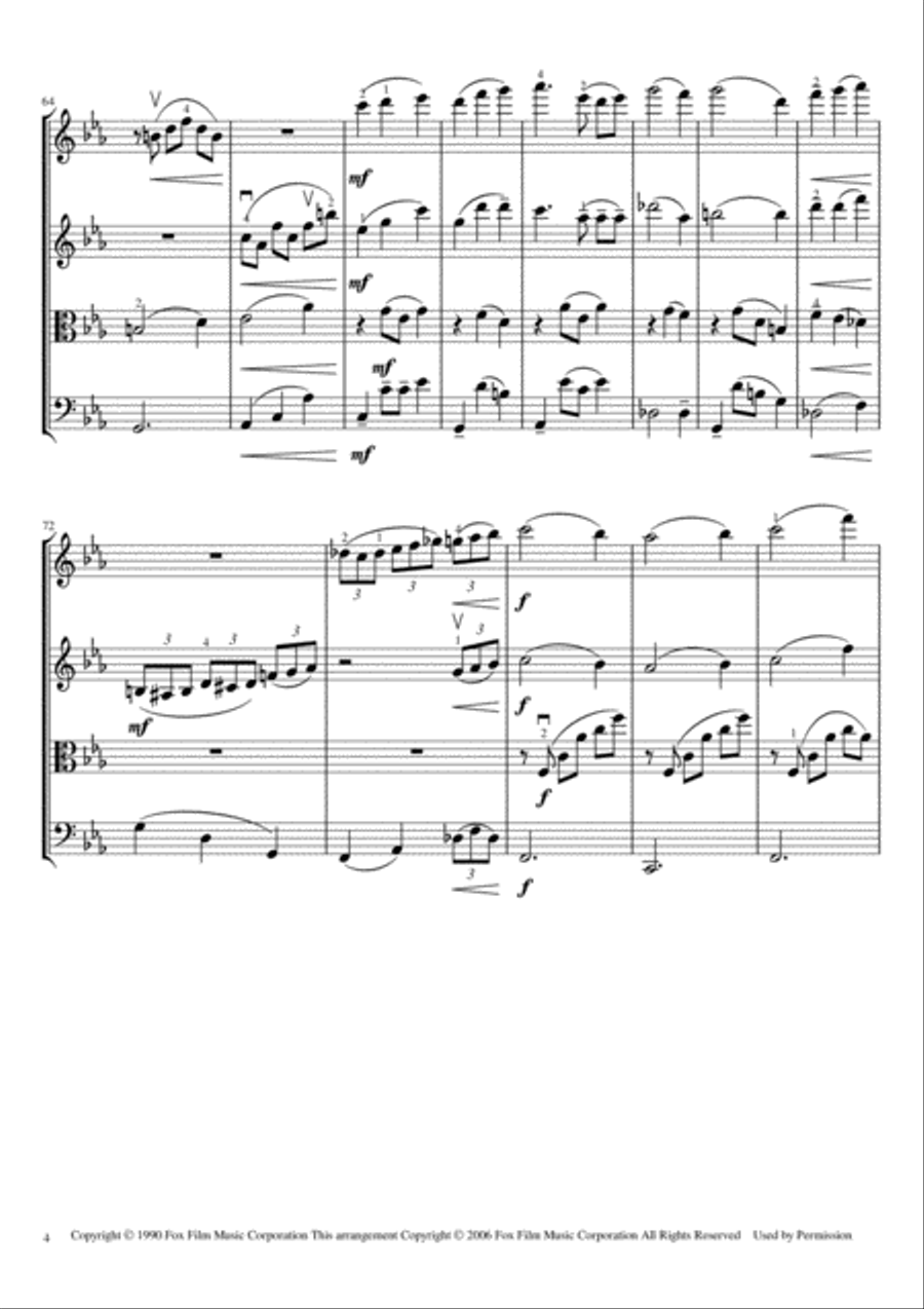 Edward Scissorhands Introduction (titles) String Quartet scores gallery preview page 6