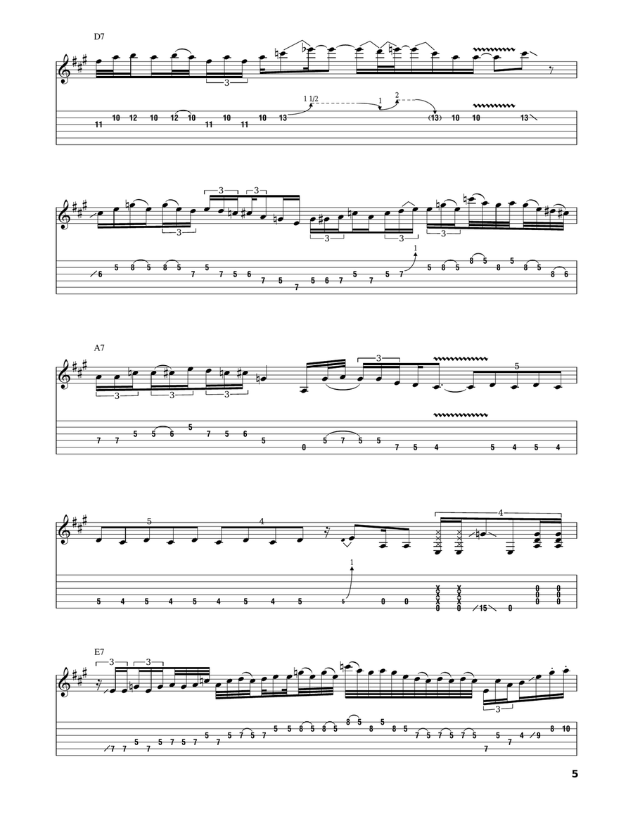 I Can't Quit You Baby Electric Guitar scores gallery preview page 5