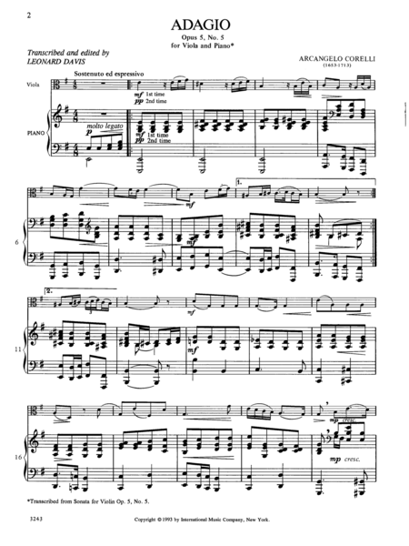 Adagio, Opus 5, No. 5