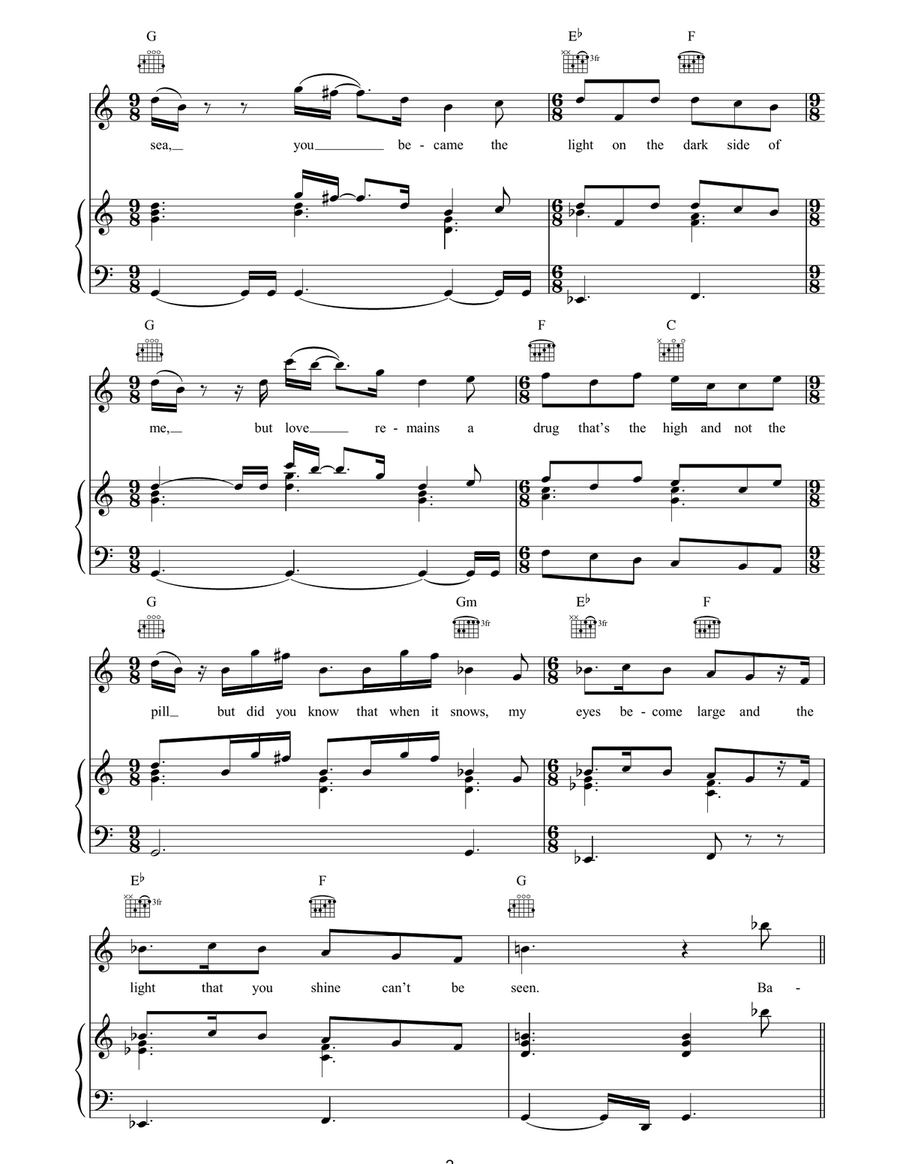 Kiss From A Rose Piano, Vocal, Guitar scores gallery preview page 2