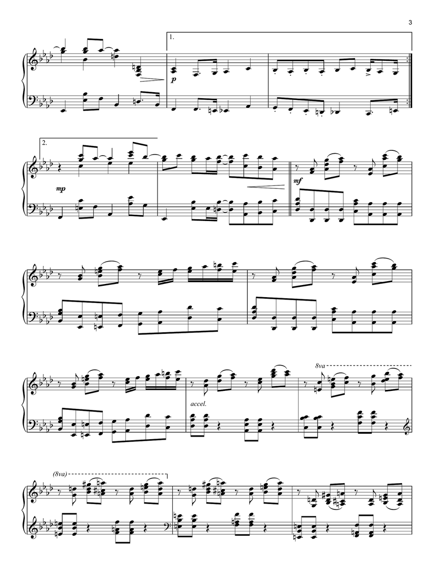 Boulevard Of Broken Dreams [Classical version] Piano Solo scores gallery preview page 3