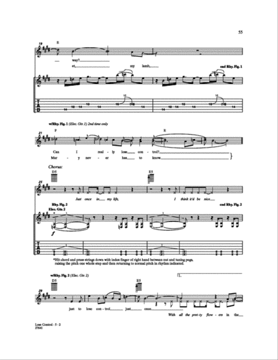 Lose Control Electric Guitar scores gallery preview page 2