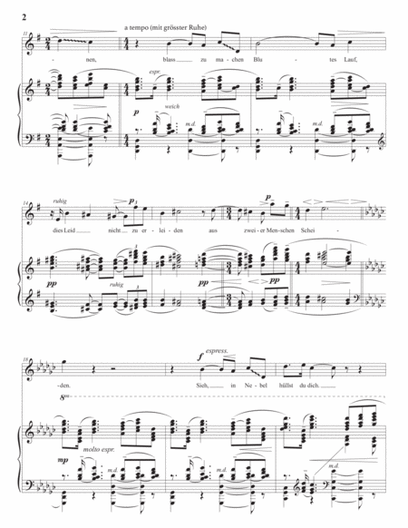 Mond, so gehst du wieder auf, Op. 14 no. 3 (transposed to G major)
