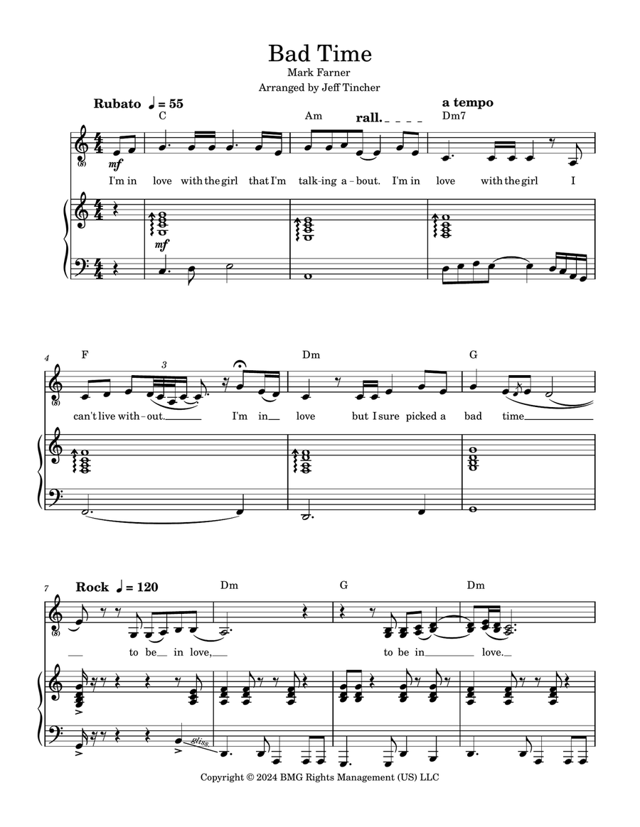 Bad Time Bad Time Piano, Vocal, Guitar scores gallery preview page 2