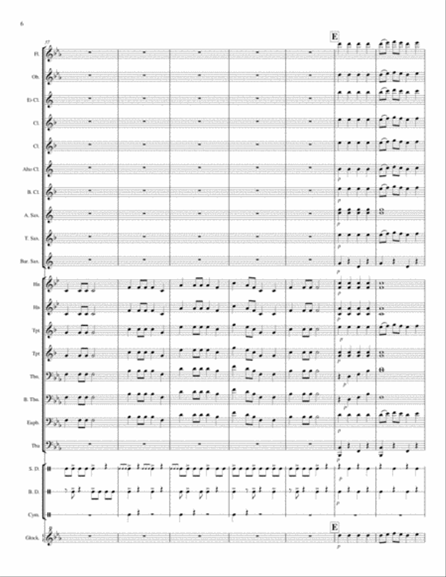 Military Tradition March Concert Band scores gallery preview page 6