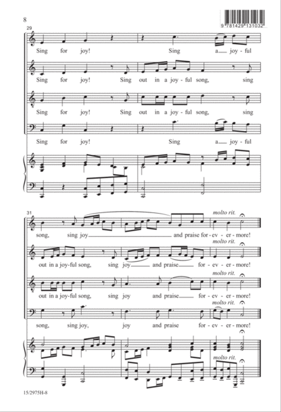 Sing for Joy! Sing for Joy! 4-Part scores gallery preview page 8