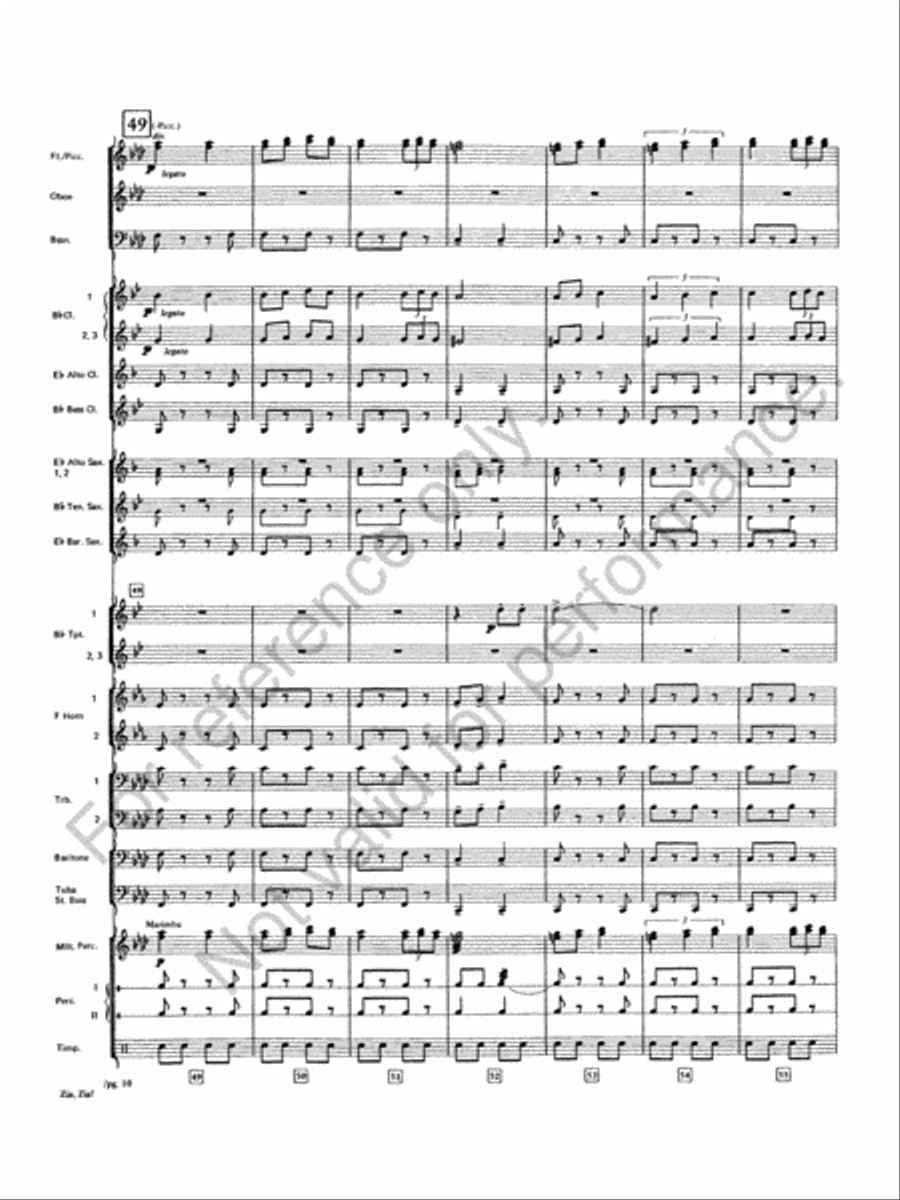 Zia, Zia! Concert Band scores gallery preview page 11