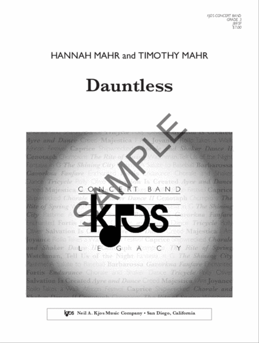 Dauntless - Score Concert Band scores gallery preview page 2
