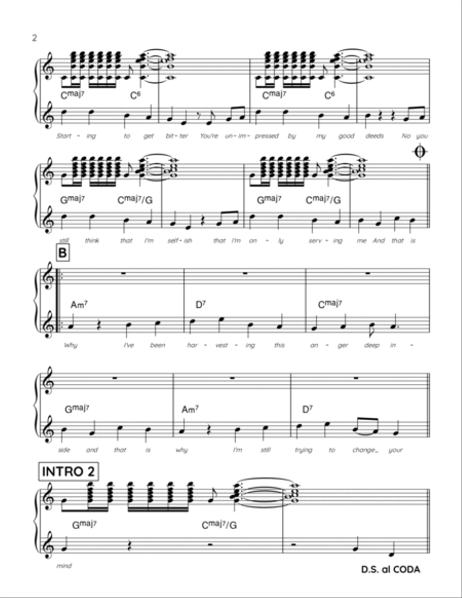Change Your Mind Piano scores gallery preview page 2
