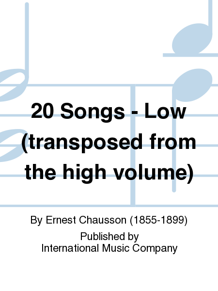 20 Songs. Low (Transposed From The High Volume). (F. & E.)