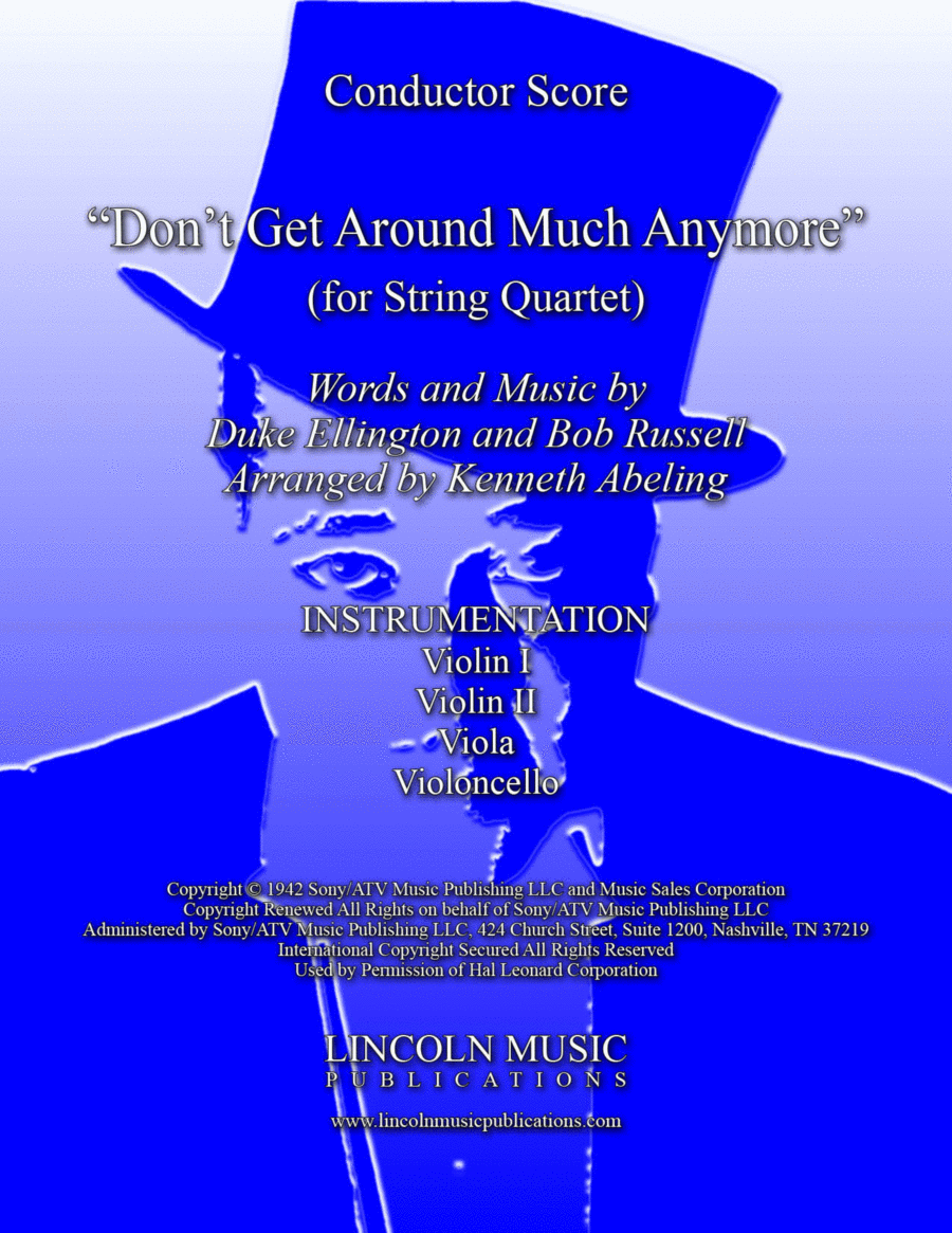 Don't Get Around Much Anymore String Quartet scores gallery preview page 1