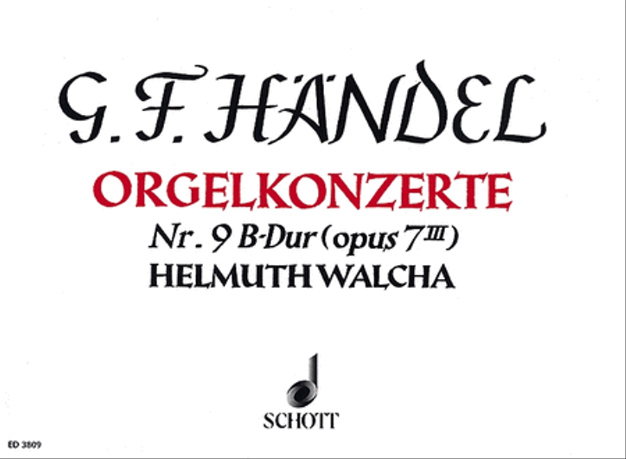 Organ Concerto 9 Op. 7/3 Bflsolo Oboe scores gallery preview page 1
