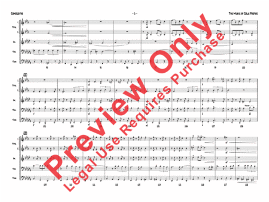 The Music of Cole Porter for Brass Quintet Jazz Ensemble scores gallery preview page 8