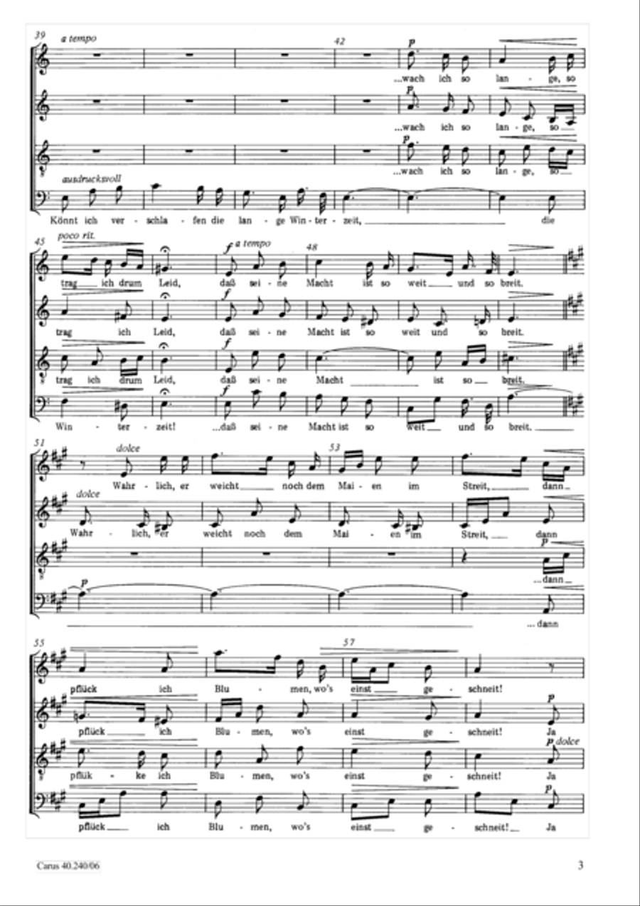 Fruhlingssehnsucht 4-Part scores gallery preview page 4