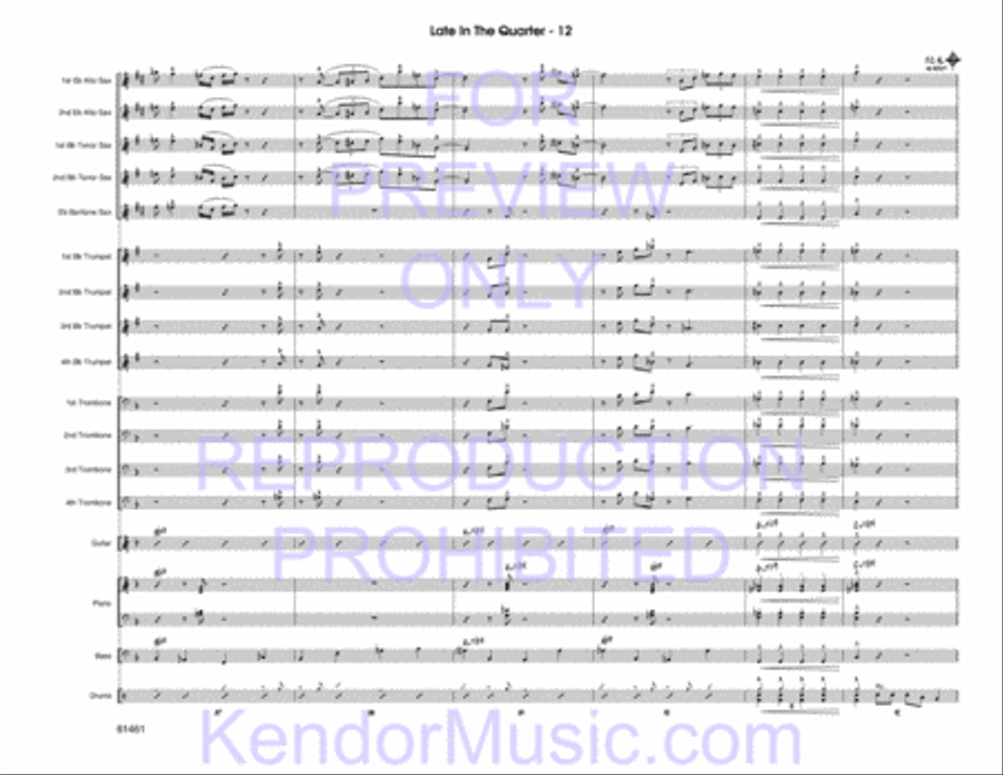 Late In The Quarter Late In The Quarter Jazz Ensemble scores gallery preview page 14