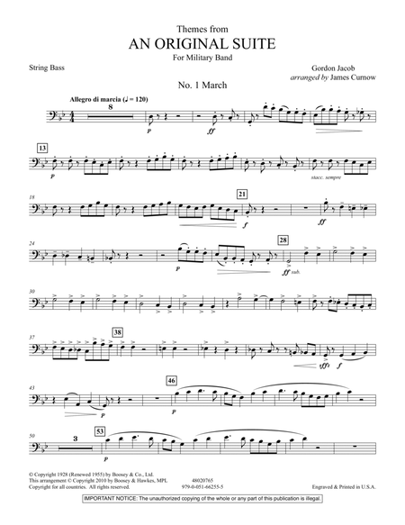 Themes from An Original Suite - String Bass