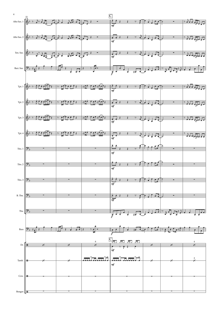 Think About Things Jazz Ensemble scores gallery preview page 4