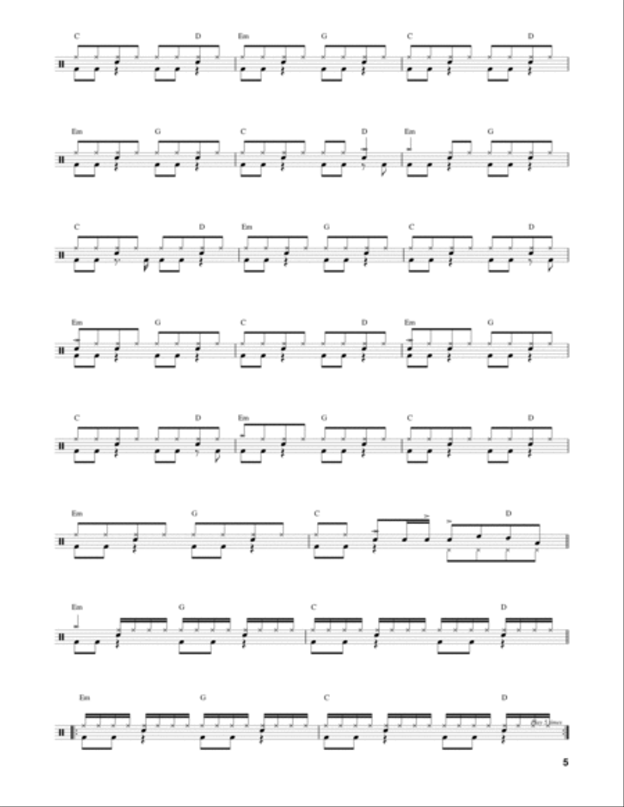Green Grass And High Tides Drum Set scores gallery preview page 5