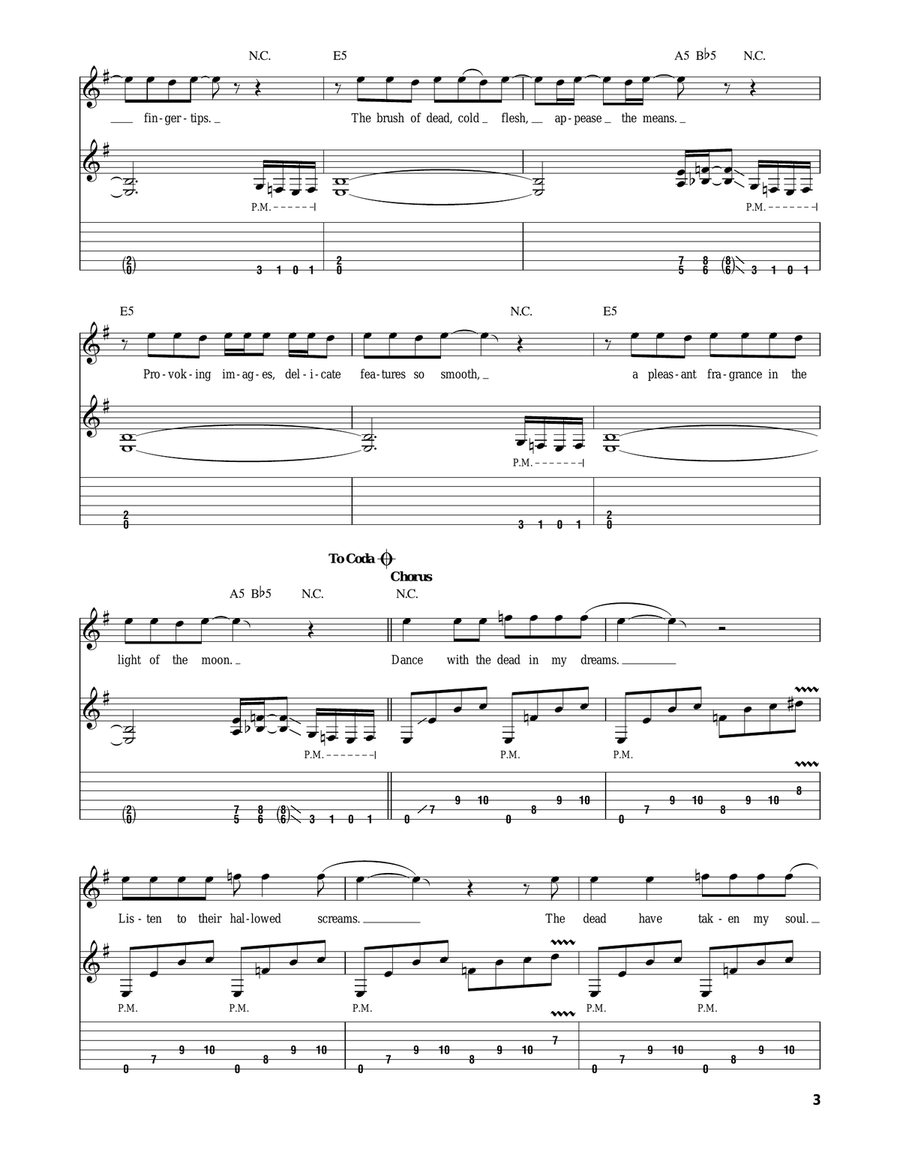 Dead Skin Mask Electric Guitar scores gallery preview page 3
