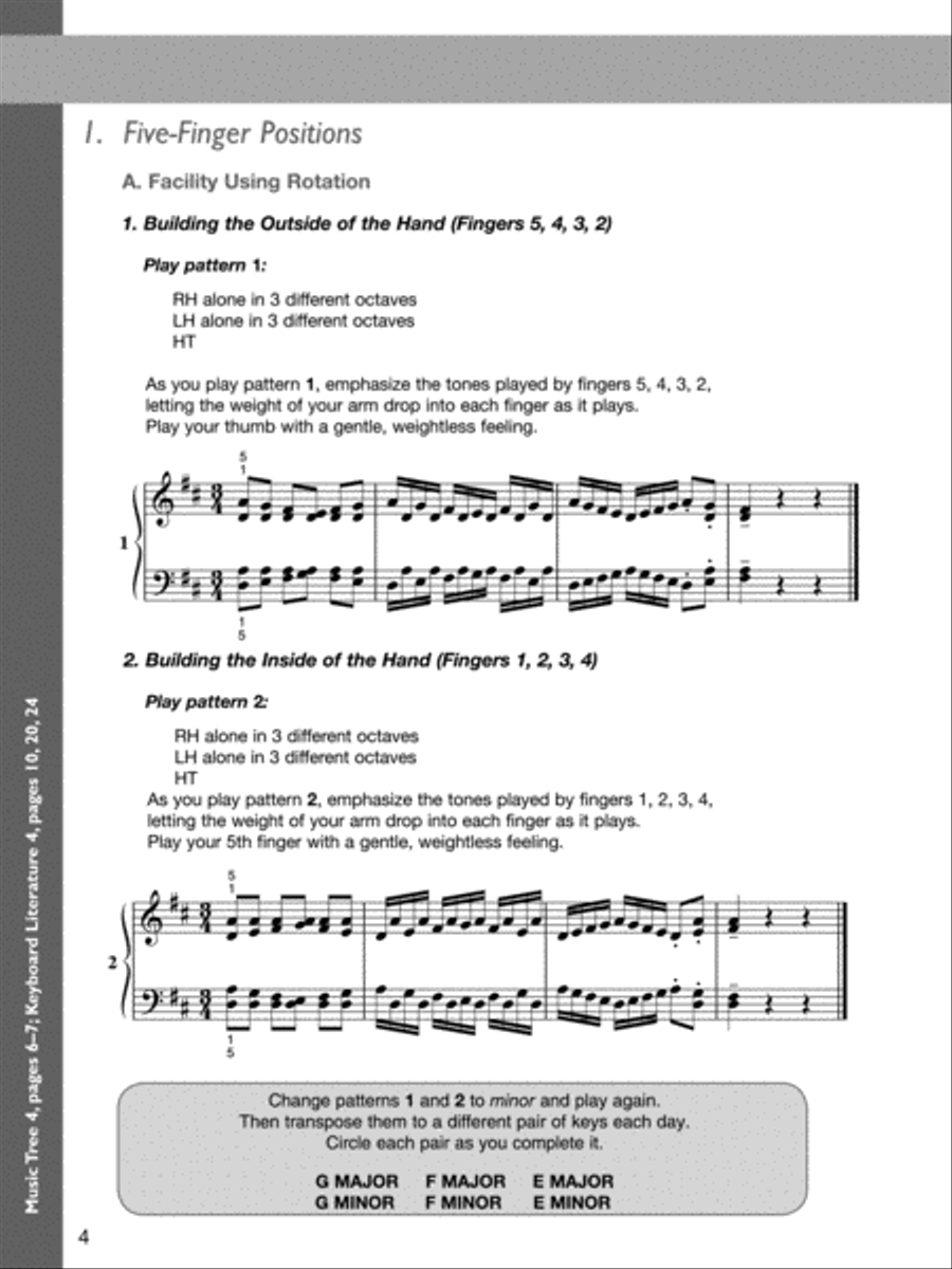 The Music Tree - Part 4 (Keyboard Technic) Piano Method scores gallery preview page 4