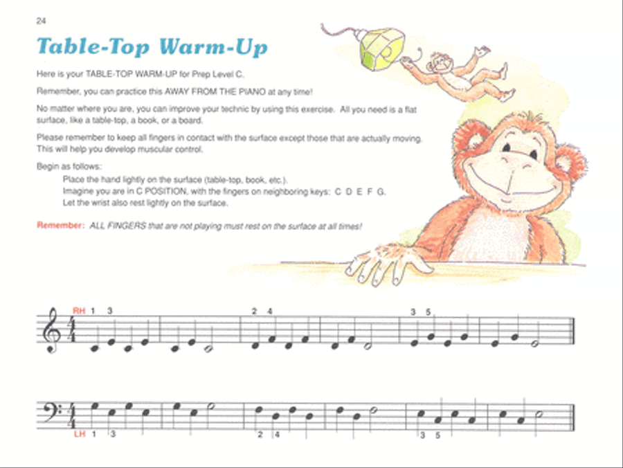 Alfred's Basic Piano Prep Course Technic, Book C Piano Method scores gallery preview page 4