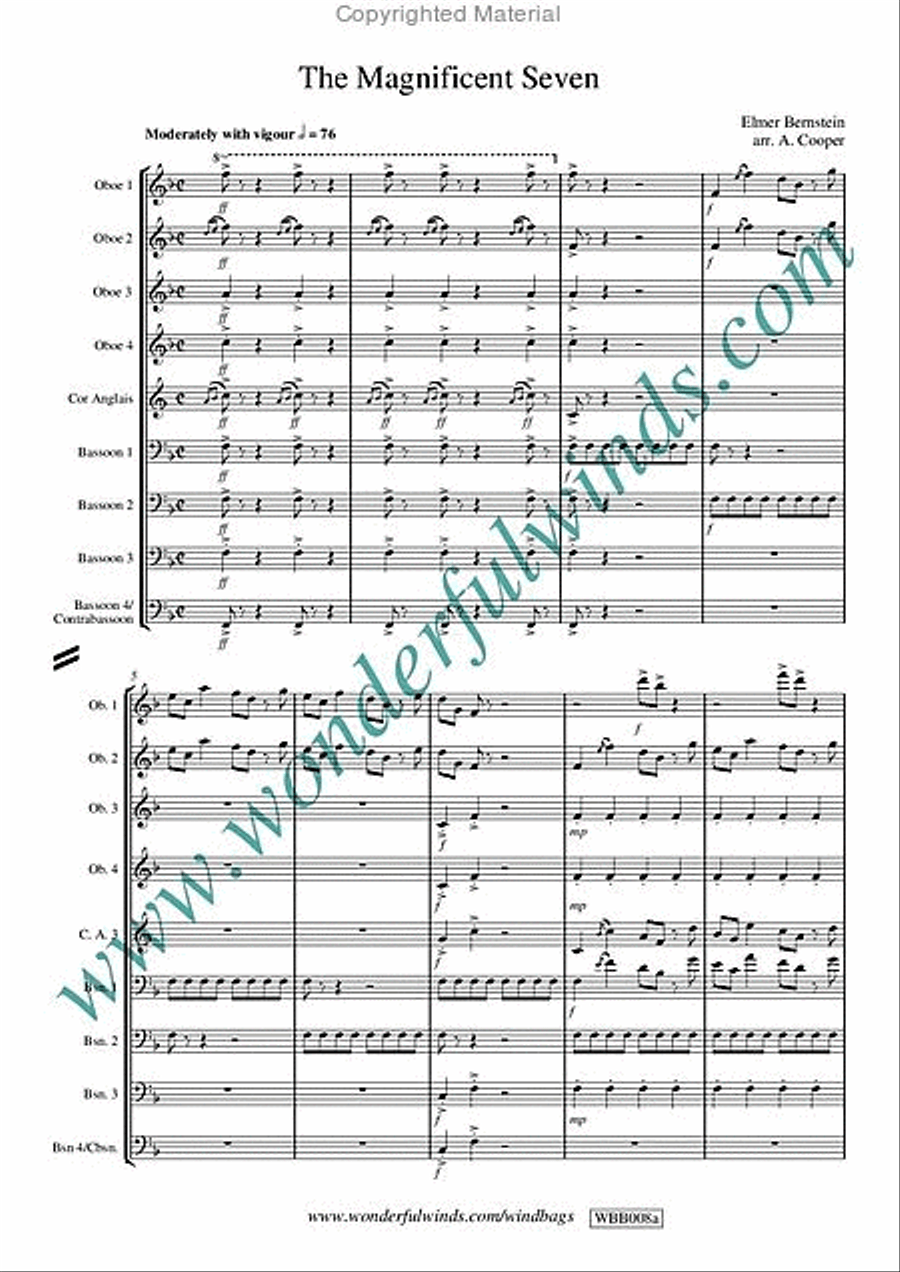 The Magnificent Seven Bassoon scores gallery preview page 2