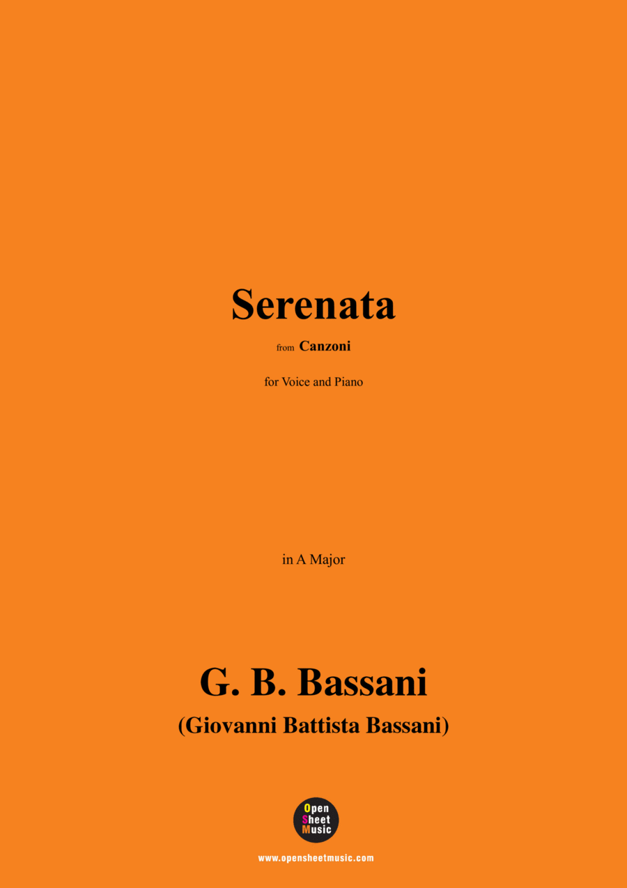 G. B. Bassani-Serenata,in A Major Voice scores gallery preview page 1