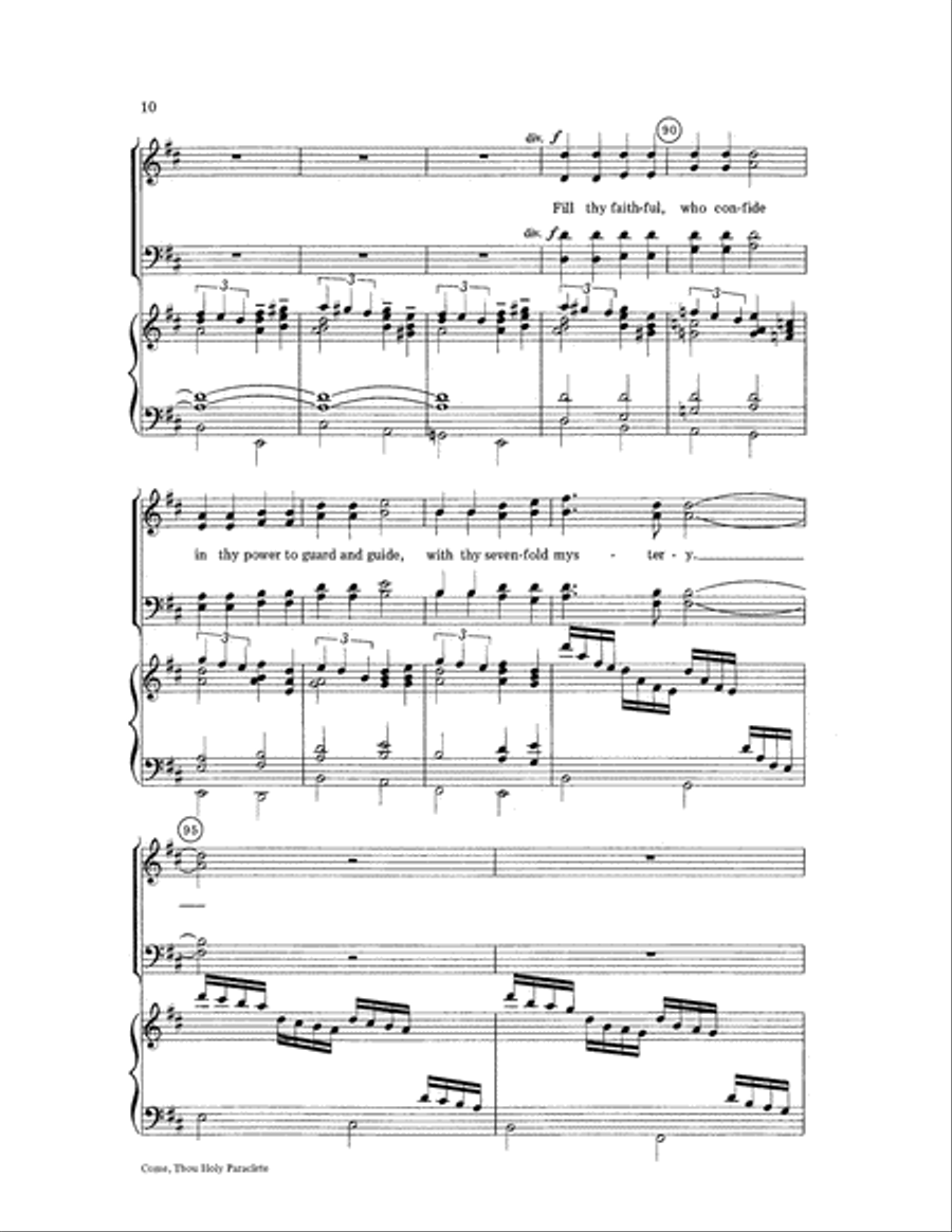 Come, Thou Holy Paraclete 4-Part scores gallery preview page 10