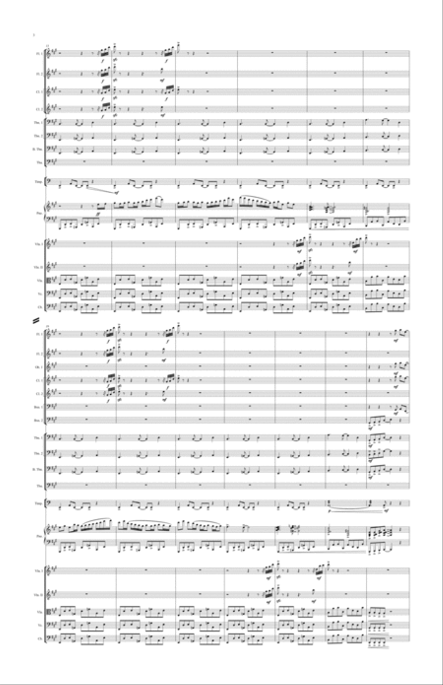 Concerto for Piano and Orchestra (2012-14) Full Orchestra scores gallery preview page 4