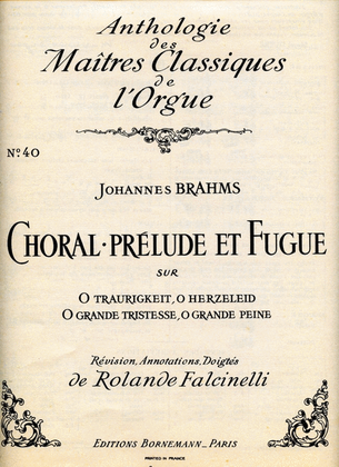 Book cover for Choral, Prelude Et Fugue (maitres Classiques No.40) (organ)