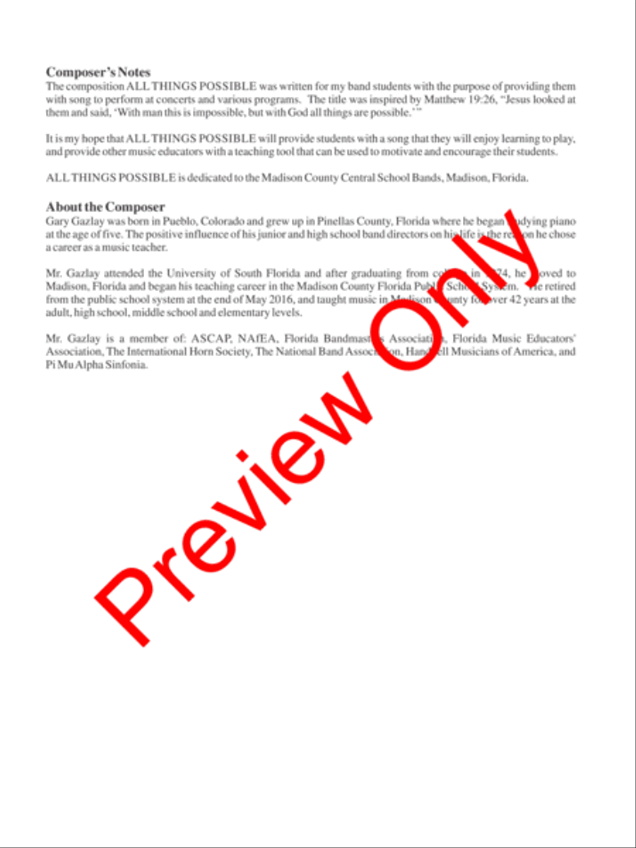 All Things Possible Concert Band scores gallery preview page 3
