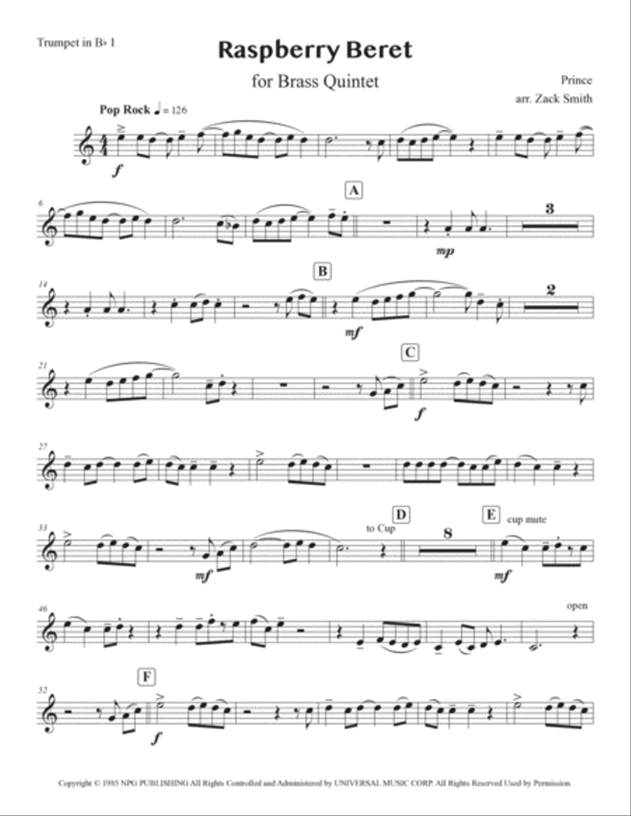 Raspberry Beret Brass Ensemble scores gallery preview page 6