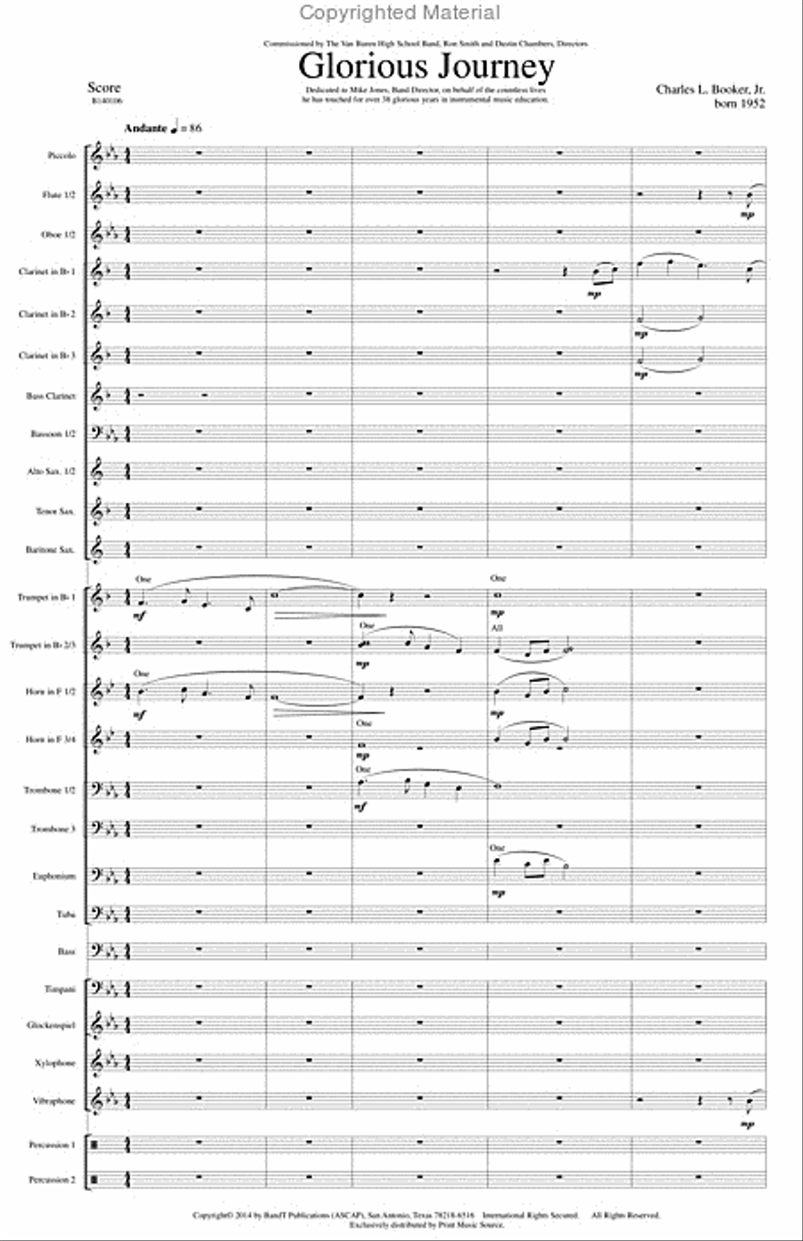 Glorious Journey Concert Band scores gallery preview page 4