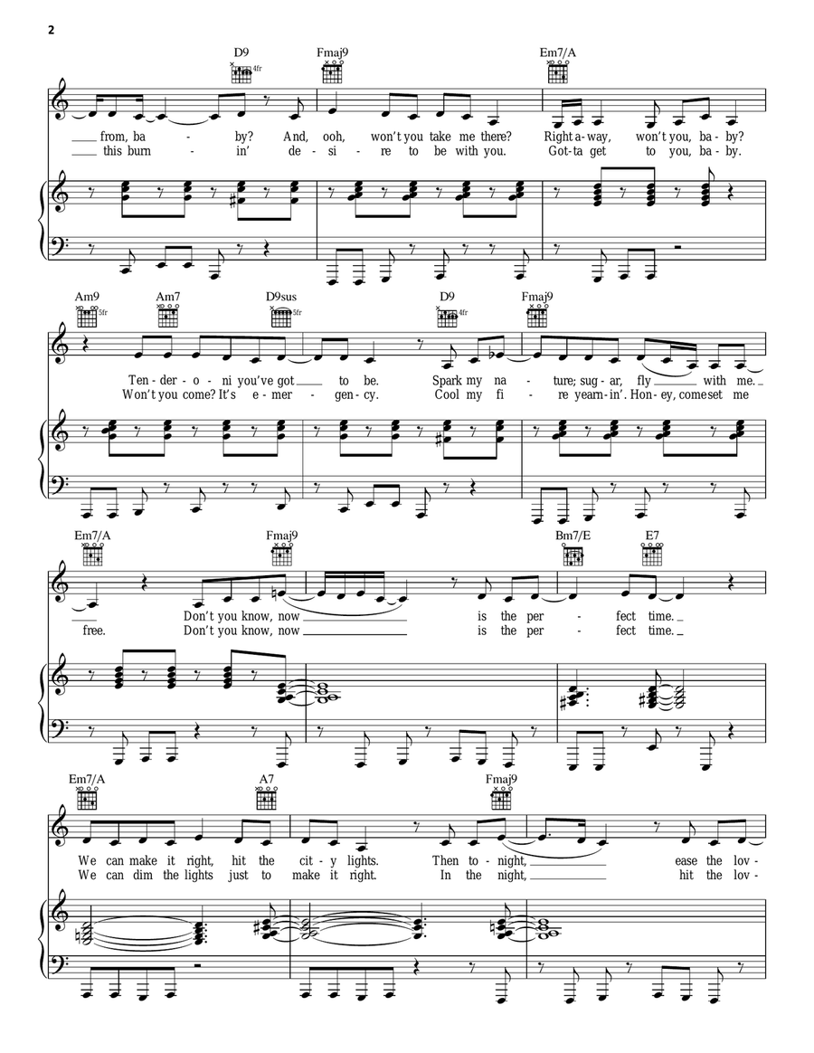 P.Y.T. (Pretty Young Thing) Piano, Vocal, Guitar scores gallery preview page 2