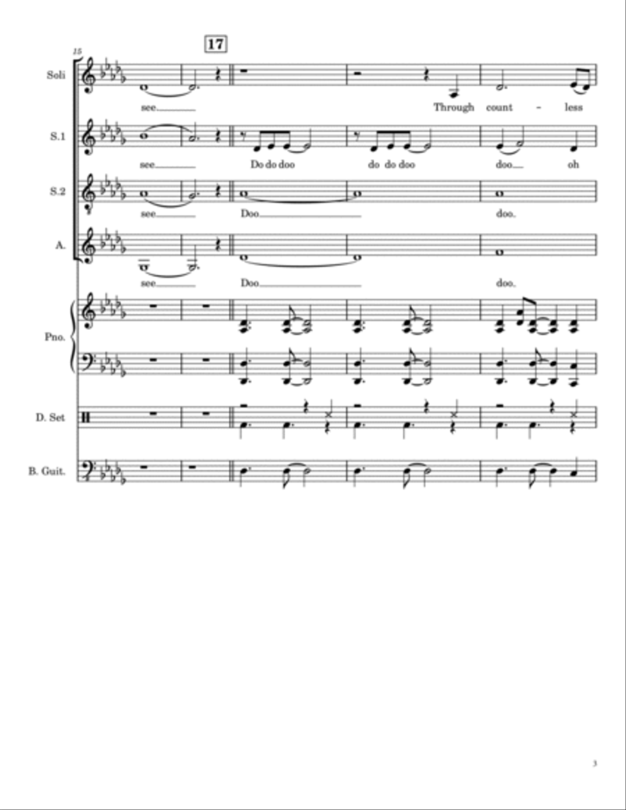 Amazing Grace (my Chains Are Gone) SSA scores gallery preview page 3