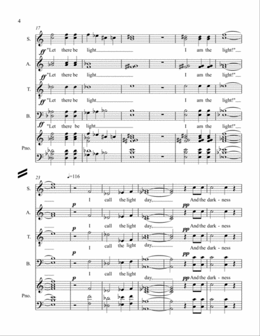 Genesis 4-Part scores gallery preview page 4