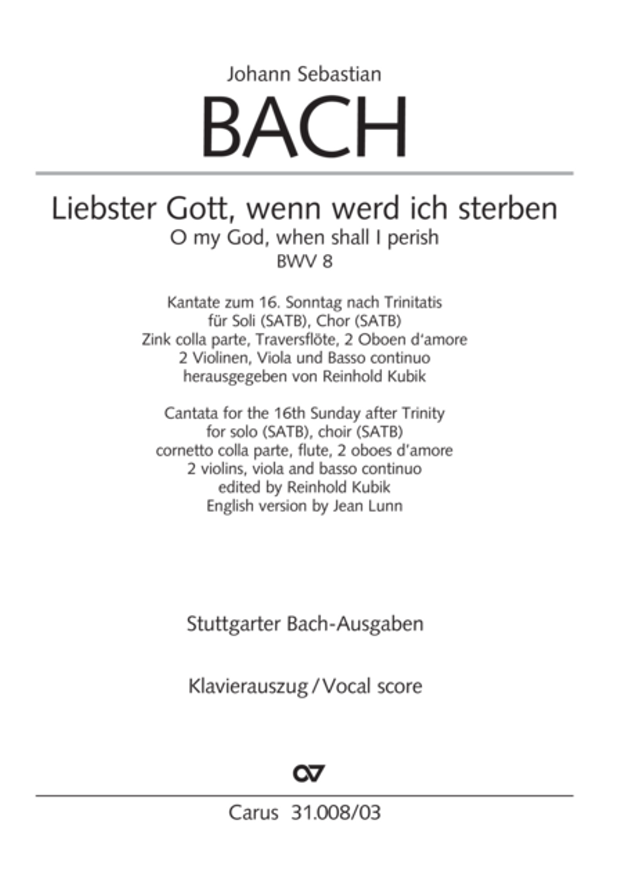 O my God, when shall I perish (Liebster Gott, wenn werd ich sterben) 4-Part scores gallery preview page 2