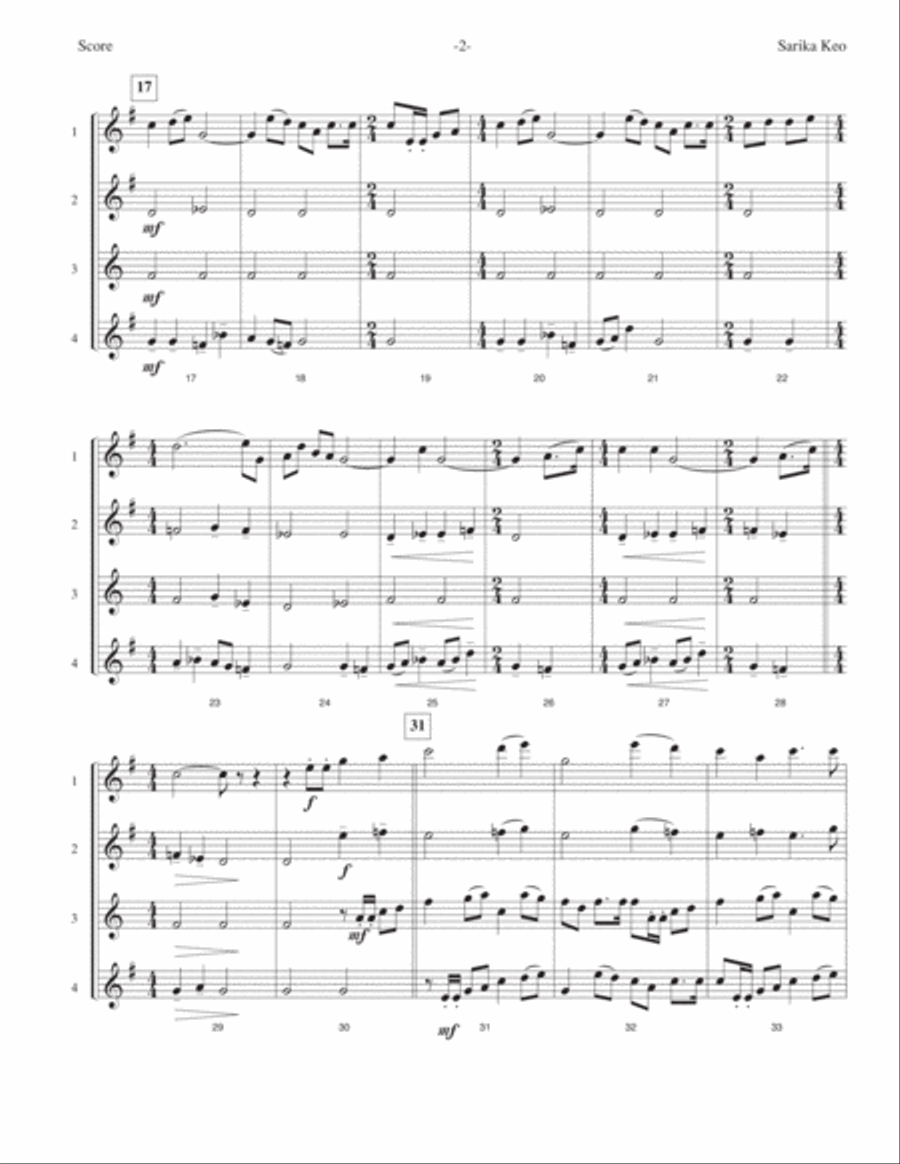 Sarika Keo Sarika Keo Woodwind Quartet scores gallery preview page 3