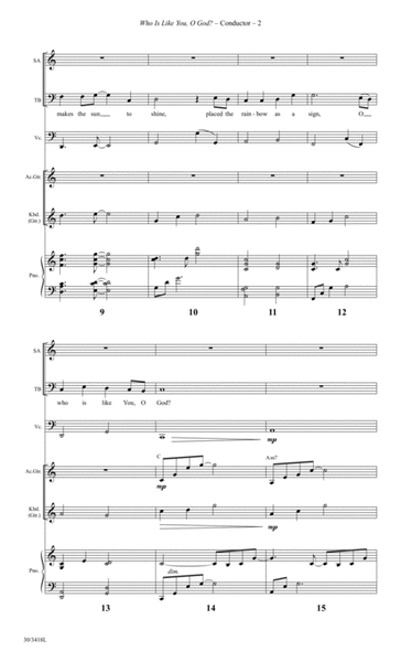 Who Is Like You, O God? - Instrumental Score and Parts
