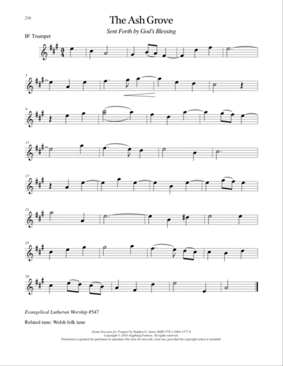 Hymn Descants for Trumpet C Trumpet scores gallery preview page 237